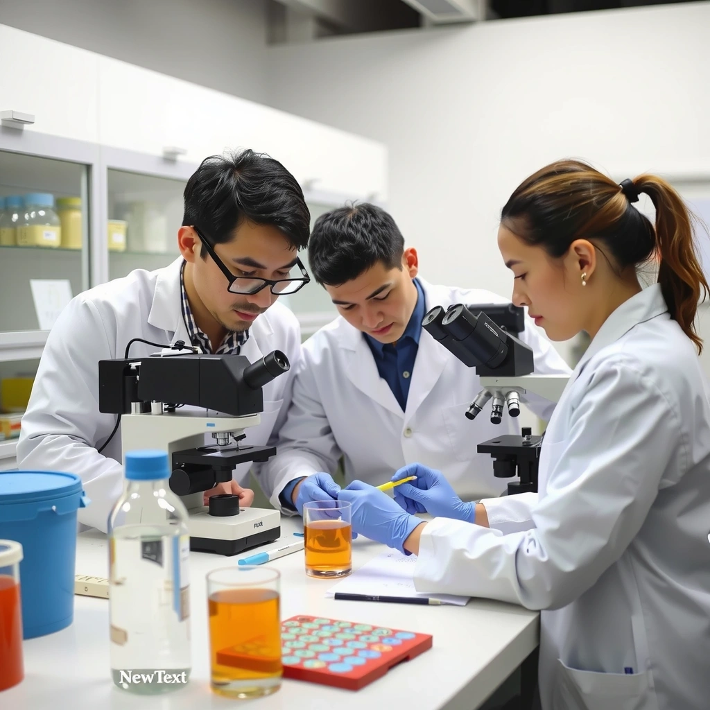 Équipe qualité de Lyonchefvb effectuant des tests en laboratoire