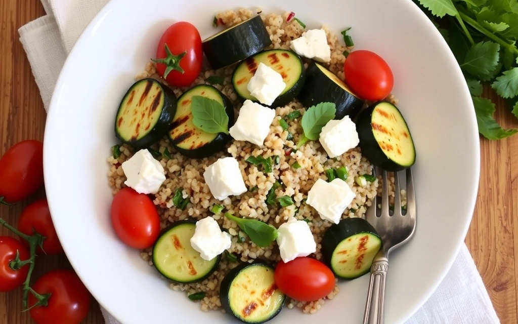 Salade de quinoa aux légumes grillés