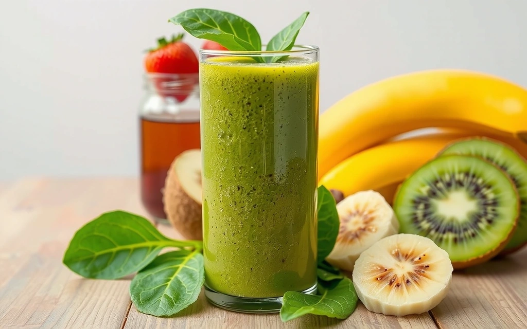 Smoothie vert aux épinards et banane